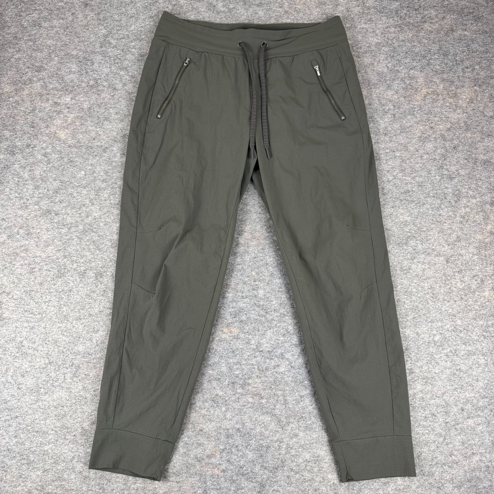 Athleta Trekkie North Jogger 28" Nylon Stretch Pockets Green Womens 8